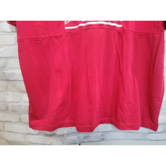 Vintage Reebok Logo Spell‎ Out Embroidered T Shirt Size XL Vented Red 90s - Picture 9 of 10